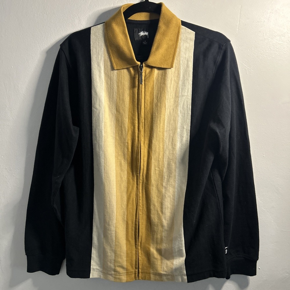 Stussy Classic Zip Up Long Sleeve Shirt/‎ Jacket Men's Sz Small